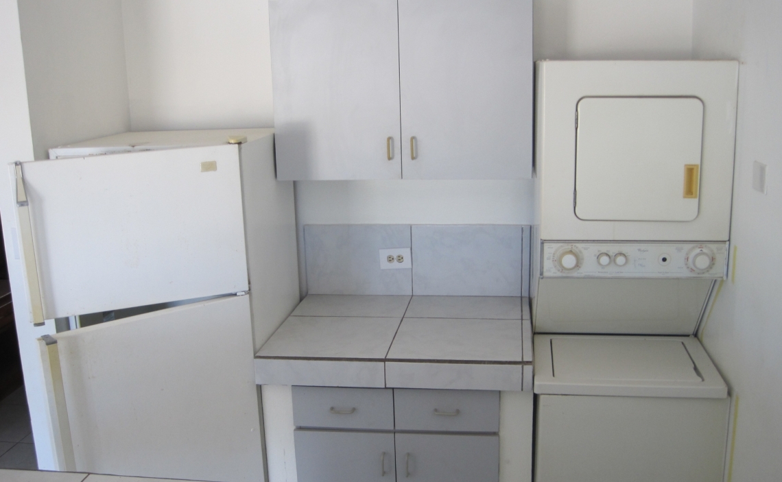 Refrigerator
Washer and dryer 